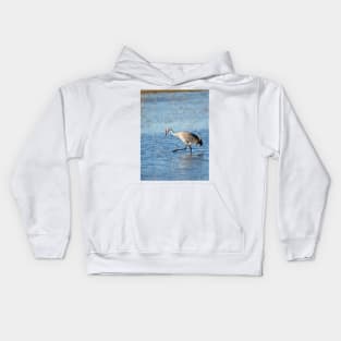 Sandhill Crane Wading thru Malheur NWR Kids Hoodie